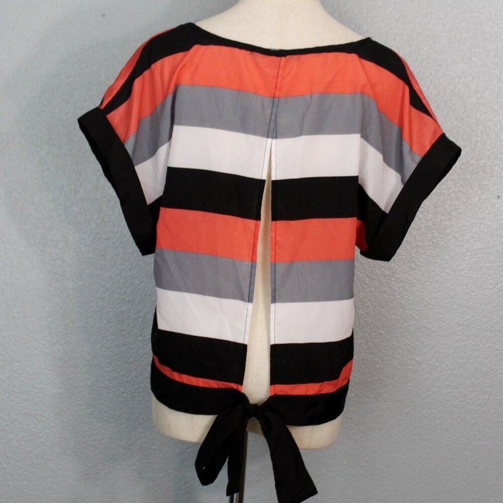 Heart Soul Open Back Tie Striped Tunic Size XL - Picture 5 of 9